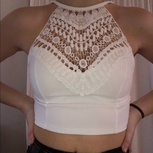 Crochet halter tank top